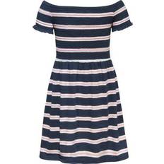 XS Kjoler Tommy Hilfiger Kids' Smocked Stripe Dress - Cobalt Sapphire Fresh Pink Stripe