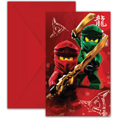 Gratulasjonskort & Innbydelseskort Procos Invitasjoner Ninjago Lego pk/6