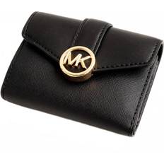 Michael Kors womens wallet carmen medium flap bifold purse black