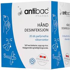 Hånddesinfeksjon Antibac Pharma 85% Våtservietter Hånd 20stk