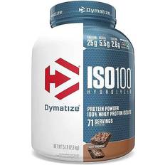 Dymatize iso 100 whey hydrolyzed whey protein isolate Dymatize ISO100 Hydrolyzed 100% Whey Protein Isolate Fudge Brownie 2.3kg
