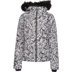 Dare2B Women's Glamorize III Padded Ski Jacket - Black White Leopard Print