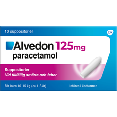 Smerte & Feber Reseptfrie legemidler Alvedon 125mg 10 st Stikkpiller