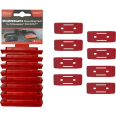 Red StealthMounts Packout Feet Mounting Feet for Milwaukee Packout System 8 Pack
