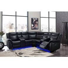 5 Seater Sofas Global Furniture USA UM02-BL-SECTIONAL 108" 5 Seater