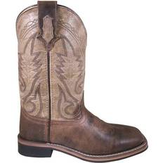 Block Heel - Women Ankle Boots Smoky Mountain Boots Tracie Leather Cowboy - Brown Waxed Dist/Brown Marble