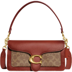 Coach Tabby Shoulder Bag 26 In Signature Canvas - Brass/Tan/Rust
