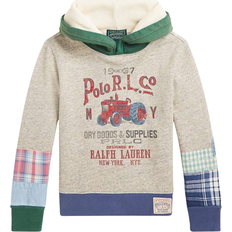 Hoodies Children's Clothing Ralph Lauren Boy's Patchwork Fleece Graphic Hoodie - Loft Heather