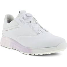 Dame Golfsko ecco STHREE BOA Women's Golf Shoe, White/Pink, Spikeless