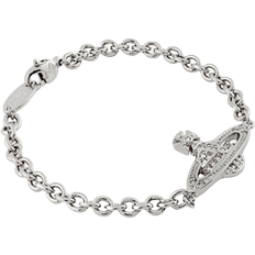 Vivienne Westwood Bracelets Vivienne Westwood Mini Bas Relief Chain Bracelet - Silver/Transparent
