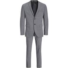 Herren Anzüge Jack & Jones Solaris Super Slim Fit Suit - Grey/Light Grey Melange