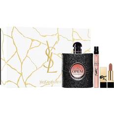 Yves Saint Laurent Damen Geschenkboxen Yves Saint Laurent Black Opium Gift Set EdP 90ml + EdP 10ml + Lipstick