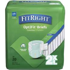 Medline FitRight OptiFit Briefs 20-pack