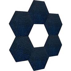 Sheet Materials Luxor Acoustic Wall Tile Hexagon 6 Pack Midnight Blue