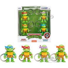 Jada Toy Figures Jada Teenage Mutant Ninja Turtles 2.5" 4-Pack Keychain Collectible Die-Cast Figure, Toys for Kids and Adults