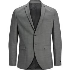 Herren Jacketts Jack & Jones Solaris Super Slim Fit Blazer - Grey/Light Grey Melange