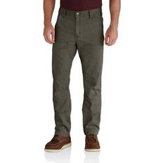 Work Wear Carhartt Rugged Flex Relaxed-Fit Canvas Double-Front Utility Work Pants for Men Moss 40x32