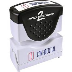 Blue Shipping, Packing & Mailing Supplies Cosco Accustamp "CONFIDENTIAL" Red Blue Pre-Inked Shutter Stamp