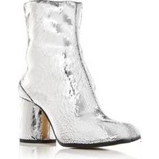 Leather Ankle Boots Maison Margiela Tabi Broken Mirror - Silver