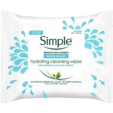 Facial Skincare Simple Water Boost Hydrating, Cleansing Face Wipes, 25 Ounce