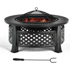 Costway Fire Pits & Fire Baskets Costway 32 Round Fire Pit Set W/ Cover