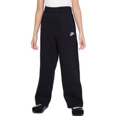 Nike Big Kid's Sportswear Club Fleece Wide Leg Pants - Black/White