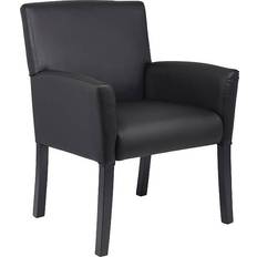 Black Armchairs Boss Office Products Executive Box Armchair 35.5"