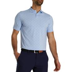 Golf Shirts FootJoy Men's Paisley Lisle Golf Shirt, Medium, Sky/Navy
