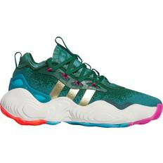 Adidas Basketball Shoes adidas Mens Trae Young Mens Basketball Shoes Green/Gold Metallic/White