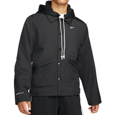 Nike Outerwear Nike Therma-FIT Standard Issue Basketball Winterized Hoodie Men - Black/Pale Ivory
