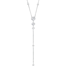 Michael Kors Women's Lariat Necklace - Silver/Transparent