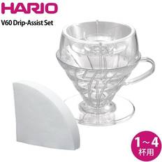 Hario Pour Overs Hario V60 Tropfhilfe-Set, 02 klar, 140ml