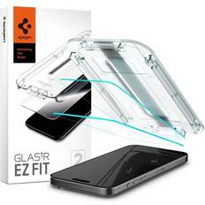 Spigen Bildschirmschutz Spigen EZ FIT GLAS.tR Screen Protector for iPhone 15 Pro 2-Pack