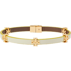 Tory Burch Eleanor Leather Bracelet - Gold/Ivory