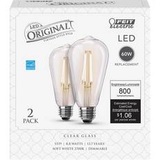 E26 LEDs Feit Electric st19 e26 medium filament led bulb soft white 60 watt equivalence