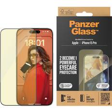 Apple iPhone 15 Pro Skjermbeskyttere PanzerGlass Ultra-Wide Fit EyeCare Screen Protector for iPhone 15 Pro