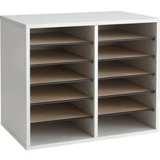Paper Storage & Desk Organizers SAFCO 12 Compartment Wood Adjustable Literature Organizer