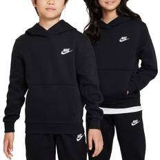 XL Hoodies Children's Clothing Nike Kid's Sportswear Club Fleece Pullover Hoodie - Black/White