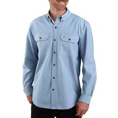 Carhartt M - Men Shirts Carhartt Men's Original Fit Long Sleeve Shirt, Blue Chambray