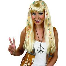 Fun Shack Blonde Wig Braided Hippie Wig Halloween Costumes For Women