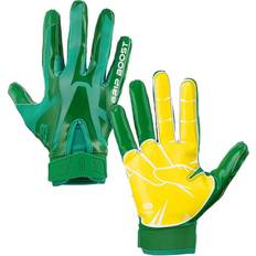 Grip Boost Peace Football Gloves Pro Elite Adult Sizes Green/Yellow XXX-Large