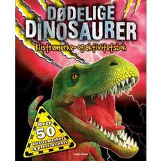 Billig Aktivitetsbøker Dødelige dinosaurer. Klistremerke- og aktivitetsbok