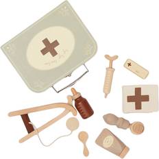 Doktorleker på salg Konges Sløjd DOCTOR SET Spielzeug WOOD Suitcase: 20x15x5.5 cm