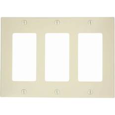 Electrical Outlets Leviton Ivory 3-Gang Decorator/Rocker Wall Plate 1-Pack