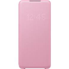 Samsung Galaxy S20+ Wallet Cases Samsung galaxy s20 5g led wallet cover pink