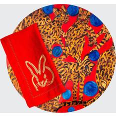 Blue Pearls Ocelot Lacquered Placemat