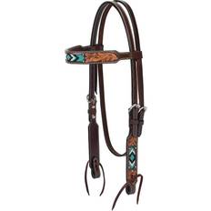 Weaver Grooming & Care Weaver Turquoise Cross Browband Headstall, 5/8 in