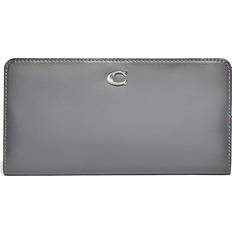 Coach Smooth Skinny Snap-Tab Closure Leather Wallet - Grey Blue
