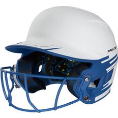 Rawlings Senior Mach Ice Softball Helmet, SR, White/Royal