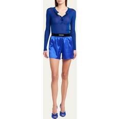 Tom Ford Silk-blend satin shorts blue